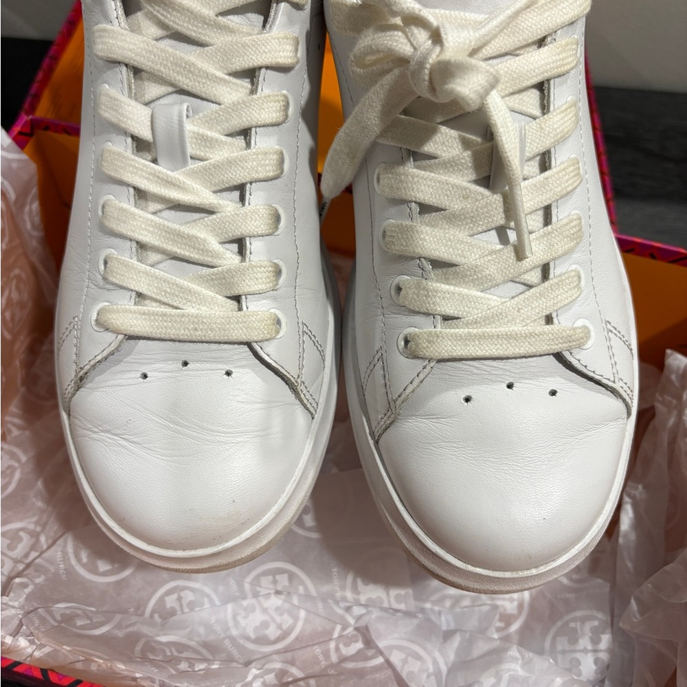 Tory Burch Titanium White Silver Sneakers - Picture 10 of 10